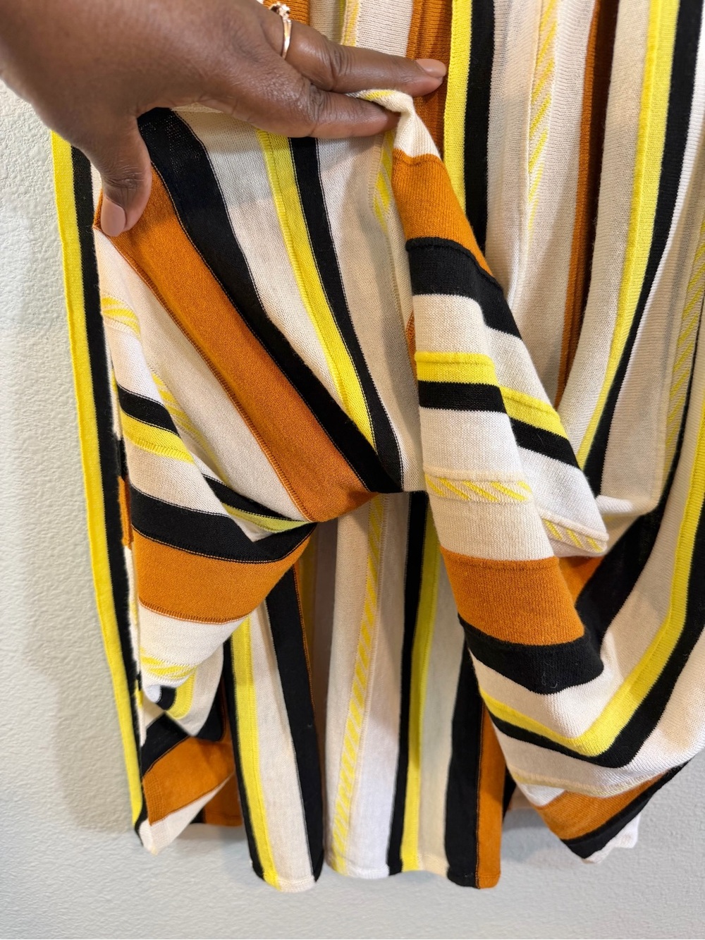 Rodebjer Marika Striped Midi Skirt Size M Brown Orange Cream High Waist Designer - Picture 5 of 12